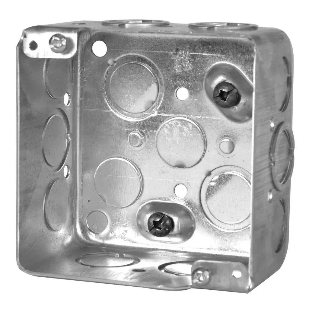 4 Inches Square Box w/ Knockout | SA Supply